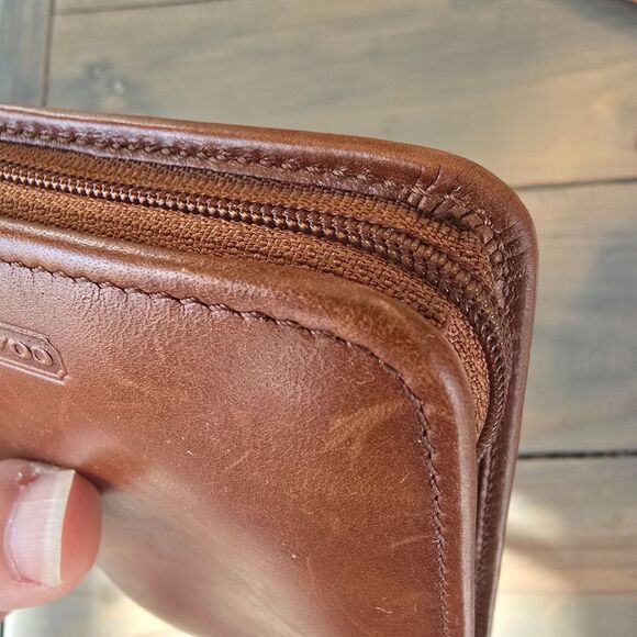 Authentic vintage Y2K COACH British tan leather Blackberry phone wallet - Picture 14 of 15